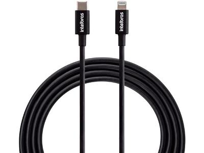 Cabo Usb-c Lightning  Intelbras 1,2m Pvc Preto Eucl 12PP