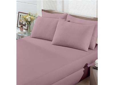 Jogo de Cama King Buettner Basic Liso Rose Blush 3 Peças