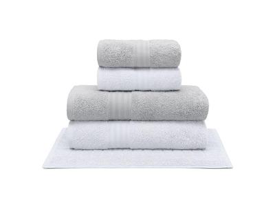 Jogo de Toalhas Bouton Platine 5 Peças Cinza e Branco