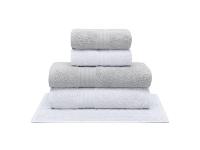 Jogo de Toalhas Bouton Platine 5 Peças Cinza e Branco - 1