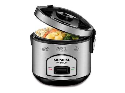 Panela Elétrica Mondial Pratic PE-43-6X Prateada 6 Xícaras 110V