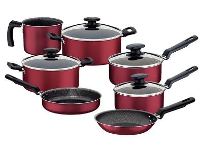 Jg de Panelas Aluminio Tramontina Loreto Vermelho 7 Pcs