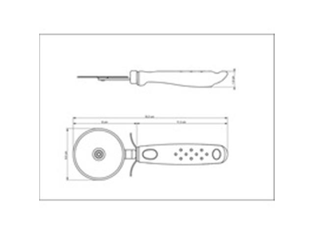 Cortador de Pizza Tramontina Utilita Branco Inox - 3