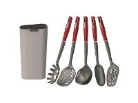 Jogo de Utensílios Nylon Tramontina Verano Vermelho 6 Peças - 1