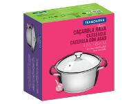 Caçarola Rasa Tramontina Allegra em Aço Inox e Tampa de Vidro 24CM - 2