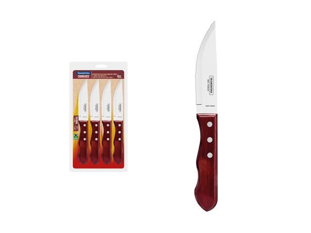 Conjunto de Facas para Churrasco Jumbo Tramontina Vermelho 4 Peças - 1