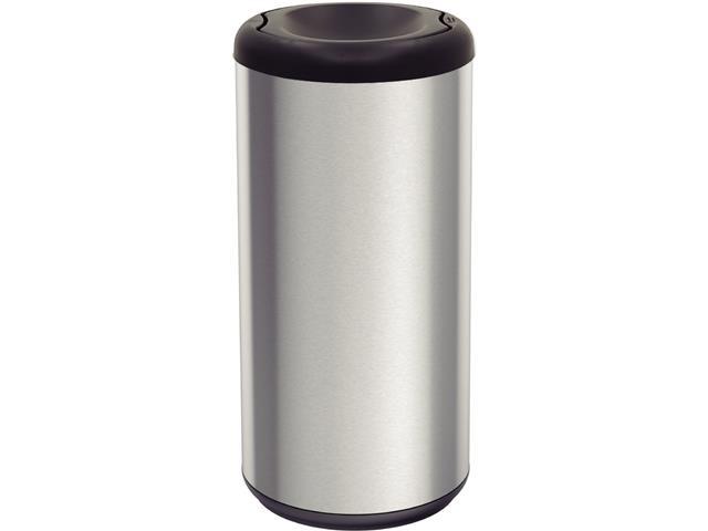 Lixeira Inox Tramontina Piemonte Acabamento Scotch 40 Litros Preta - 1