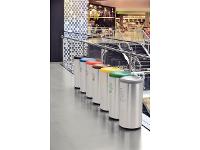 Lixeira Inox Tramontina Piemonte Acabamento Scotch 40 Litros Vermelha - 2