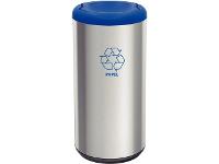 Lixeira Inox Tramontina Piemonte Acabamento Scotch 40 Litros Azul - 1