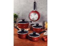 Jogo de Panelas Tramontina Sicília Antiaderente Vermelho 5 Peças - 2