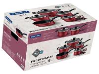 Jogo de Panelas Tramontina Sicília Antiaderente Vermelho 5 Peças - 3