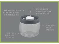 Pote de Vidro Trampontina Purezza Tampa Plástica a Vácuo 1,2 Litros - 4