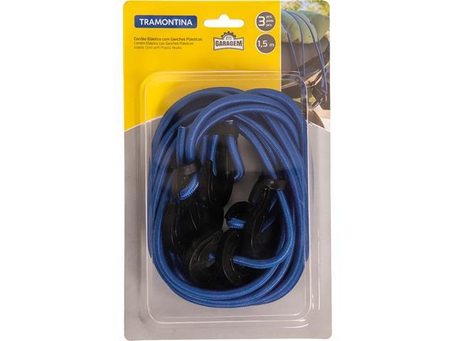 Cordão Elástico Tramontina com Ganchos Plásticos 3 Peças - 3