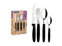 Faqueiro Tramontina Ipanema em Inox e Cabo Preto 24 Peças - 1