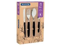 Faqueiro Tramontina Ipanema em Inox e Cabo Preto 24 Peças - 3