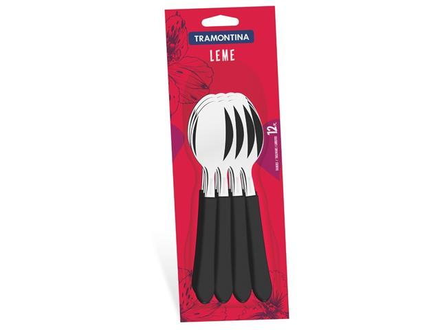 Conjunto de Colheres de Mesa Tramontina Leme Preto 12 Peças - 1