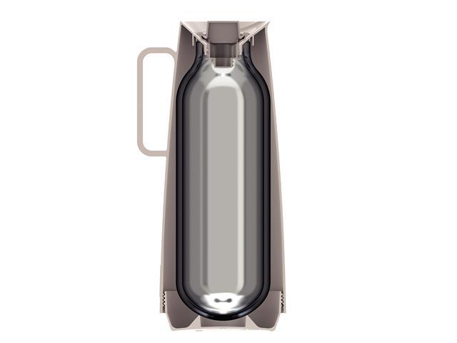 Bule Térmico Tramontina Exata Ampola de Vidro 1 Litro Bege - 2