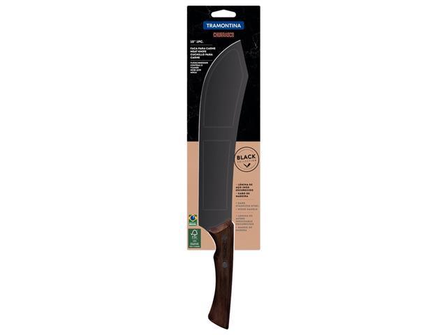 Faca para Carne Tramontina Churrasco Black e Cabo de Madeira 10" - 2