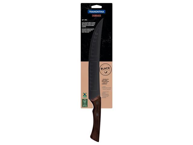 Faca para Carne Tramontina Churrasco Black e Cabo de Madeira 10" - 2