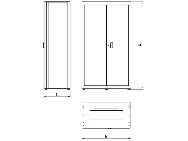 Armário Vertical Tramontina PRO para Ferramentas 2 Portas - 3