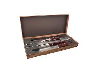 Jogo Trinchante Tramontina Cabos de Madeira Polywood Vermelho 3 Peças - 3