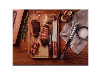 Jogo Trinchante Tramontina Cabos de Madeira Polywood Vermelho 3 Peças - 4