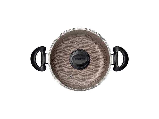 Caçarola Tramontina Paris Antiaderente Tampa de Vidro Vermelha 22CM - 3