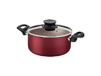 Caçarola Tramontina Paris Antiaderente Tampa de Vidro Vermelha 26CM - 2