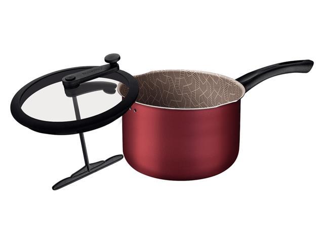Pipoqueira Tramontina Paris Antiaderente Vermelha Tampa de Vidro 22CM - 1