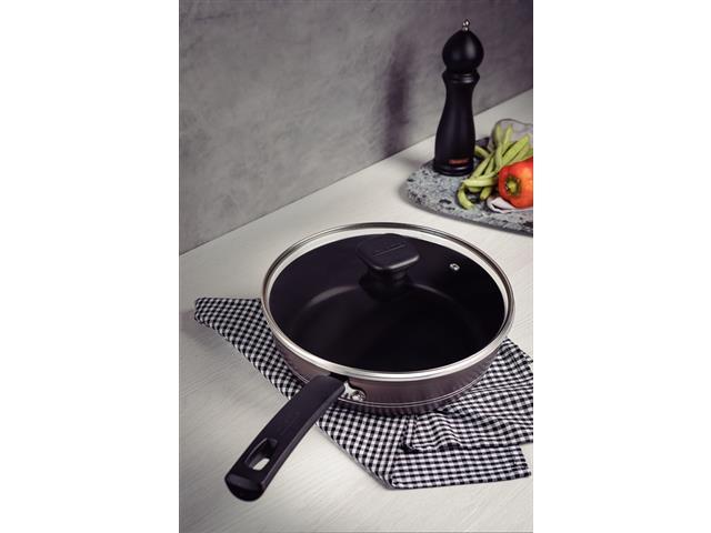 Frigideira Funda Tramontina Sicília Antiaderente com Tampa Avelã 24CM - 2