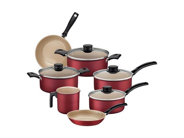 Jogo de Panelas Tramontina Turim Antiaderente Vermelho 7 Peças - 1