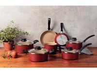 Jogo de Panelas Tramontina Turim Antiaderente Vermelho 7 Peças - 2