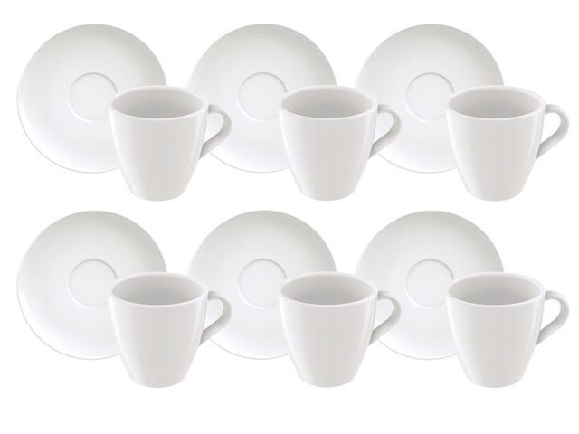 Kit Xícaras de Capuccino Tramontina Paola em Porcelana 200 ml 12 Peças - 1