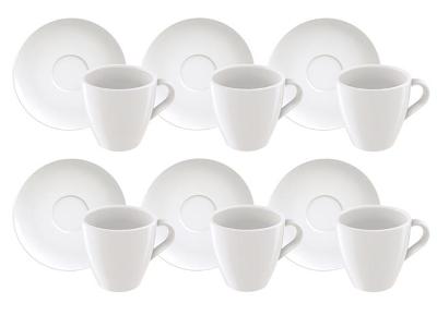 Kit Xícaras de Capuccino Tramontina Paola em Porcelana 200 ml 12 Peças