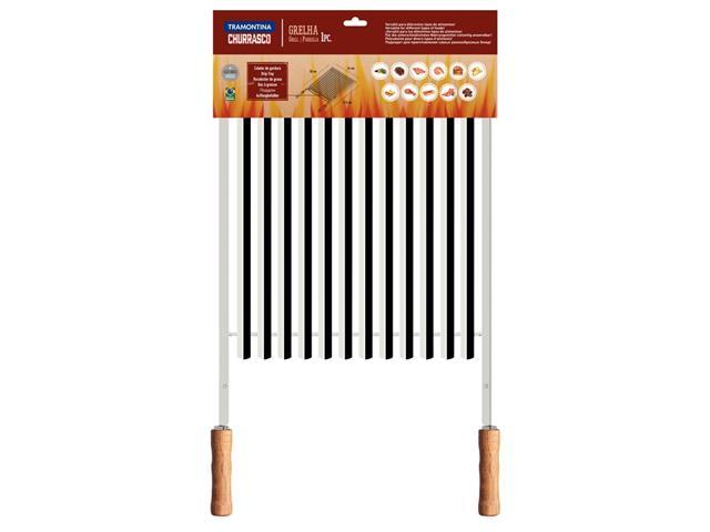 Grelha Tramontina Churrasco em Inox Cabo de Madeira Natural 50x41 cm - 4