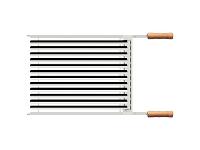 Grelha Tramontina Churrasco em Inox Cabo de Madeira Natural 50x41 cm - 1