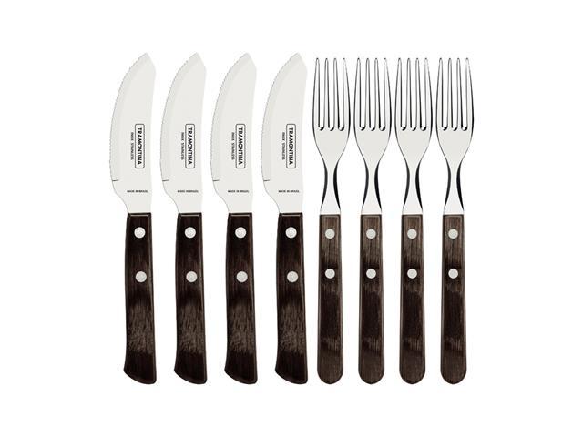 Jogo de Talheres para Pizza Tramontina Cabo Polywood Castanho 8 Peças - 2