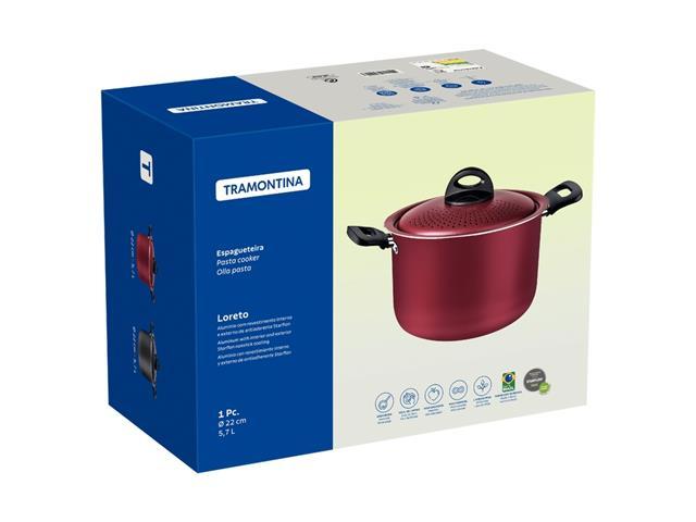 Espagueteira Tramontina Loreto Antiaderente Starflon Max Grafite 22CM - 3