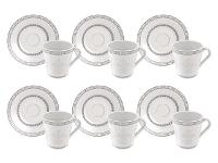 Kit Xícaras e Pires de Café Tramontina Gabrielle em Porcelana Decorada - 1