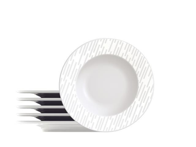 Kit Prato Sobremesa Tramontina Marie Porcelana Decorada 21cm 6 Peças - 1