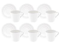 Kit Xicara e Pires Chá Tramontina Ingrid em Porcelana Decorada - 2