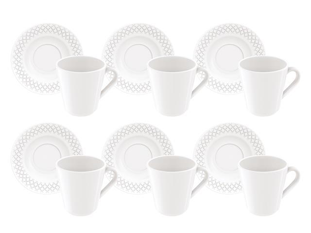 Kit Xicara e Pires Café Tramontina Ingrid em Porcelana Decorada - 2