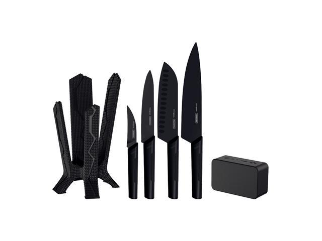 Jogo de Facas Tramontina Nygma Lâmina em Inox Preto com Caixa de Som - 2