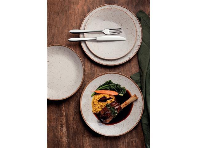 Kit Prato Sobremesa Tramontina Rústico Marrom PorcelanaDecorada 6Peças - 2