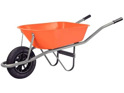 Carrinho de Mão Tramontina com Caçamba Funda Plástica Laranja 55 L