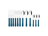 Faqueiro Tramontina Leme com Lâminas em Aço Inox Azul 12 Pçs - 1