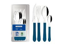 Faqueiro Tramontina Leme com Lâminas em Aço Inox Azul 12 Pçs - 3