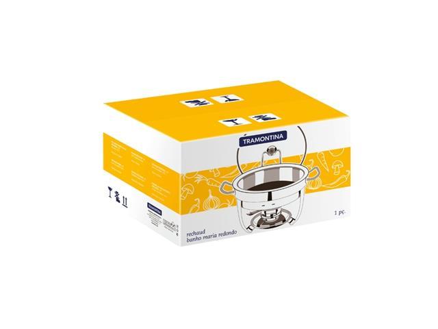 Rechaud Banho Maria com Tampa de Vidro Tramontina Redondo - 4