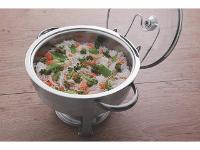 Rechaud Banho Maria com Tampa de Vidro Tramontina Redondo - 3