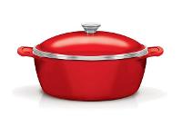 Caçarola Tramontina Vermelho com Tampa 24 cm 3,7 Litros - 1